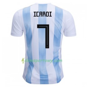 Koszulka Argentyna Icardi 7 Domowe Koszulki Piłkarskie Mistrzostwa Świata 2018
